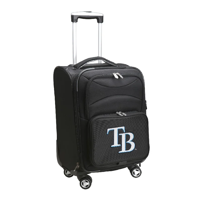 suitcase for airline staff and cabin crew-suitcase with sleek patterns-Rays Luggage | Tampa Bay Rays 21" Carry-on Spinner Luggage