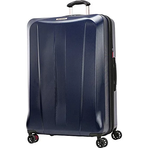 suitcase with sturdy shockproof base-suitcase for giant luggage-Ricardo Beverly Hills San Clemente 26" 4 Wheel Expandable Upright, Stellar Navy