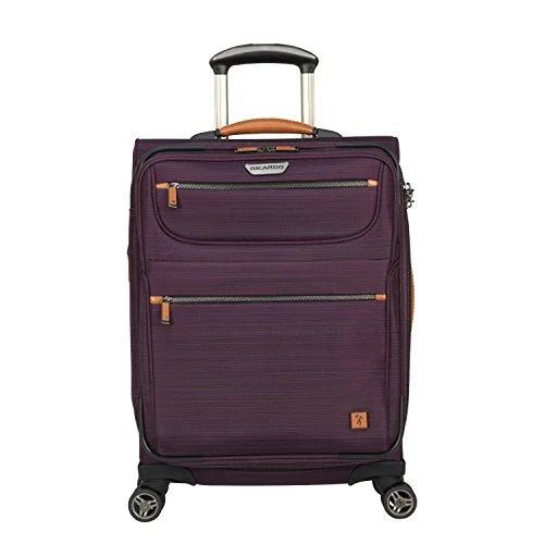 suitcase with adjustable dividers for customized packing-suitcase with solid build-Ricardo Beverly Hills San Marcos 21-Inch 4-Wheel Wheelaboard Luggage, Violet Purple