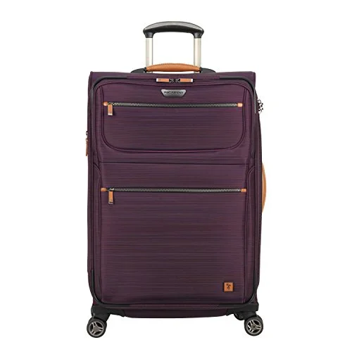 suitcase with a stylish two-tone finish-suitcase packing for getaways-Ricardo Beverly Hills San Marcos 25-Inch 4-Wheel Upright Luggage, Violet Purple