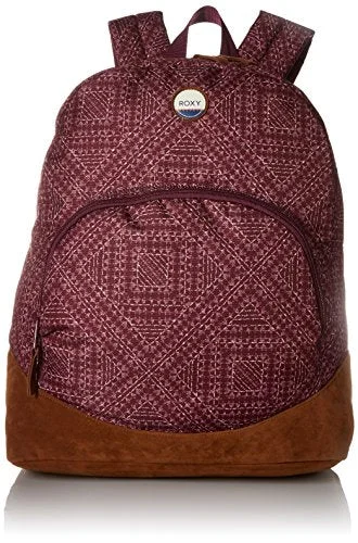 fireproof backpack for important documents -Backpack for moderate hikes-Roxy Women'S Fairness Printed Backpack, Grapewine Cayo Coco