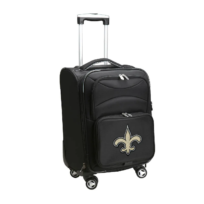 suitcase with noise-canceling wheels-suitcase with tight lock-Saints Luggage | New Orleans Saints 21" Carry-on Spinner Luggage