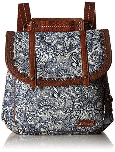 anti-theft city backpack for travel -Backpack for commuters-Sakroots Women'S Artist Circle Convertible Backpack, Navy Spirit Desert