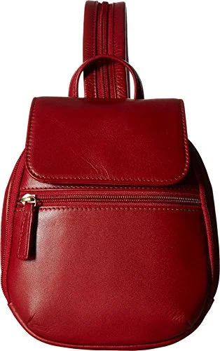 stylish leather backpack for men and women -Backpack for gym-Scully Unisex Emma Backpack Red Backpack