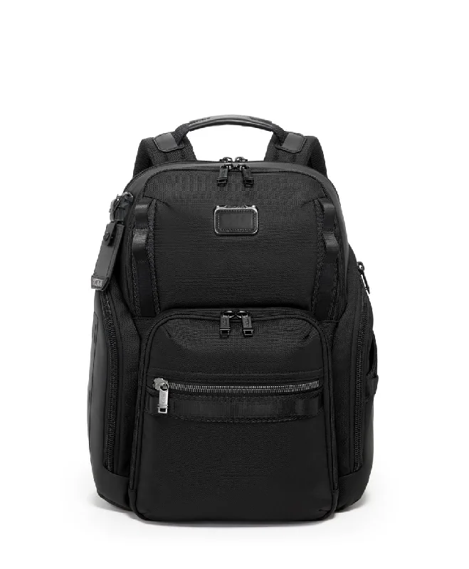 backpacks for busy professionals with document compartments-Backpacks with simple logos-Tumi Alpha Bravo Search Backpack with laptop compartment- 142480