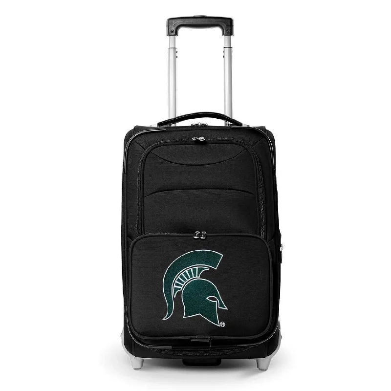 suitcase with double-layered shockproof shell-suitcase with strong lining-Spartans Carry On Luggage | Michigan State Spartans Rolling Carry On Luggage