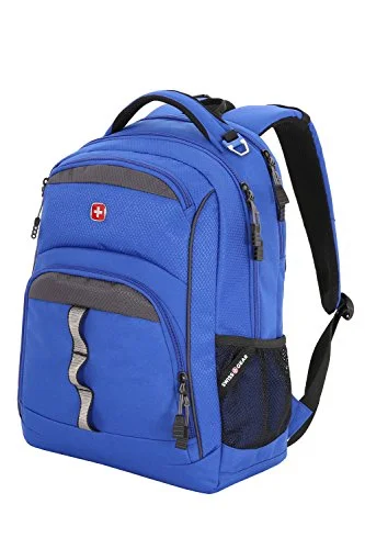 tactical backpack with Molle system -Large backpack for travel-Swissgear Stockton Blue 19 Inch Backpack, Blue/Grey, One Size