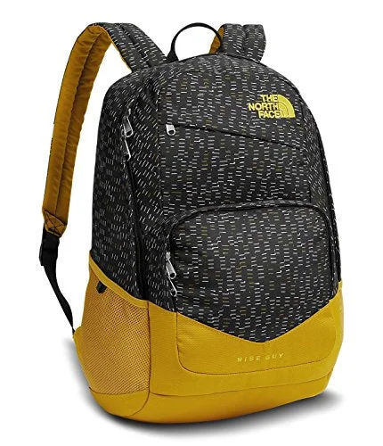 best budget backpack for hiking -Travel backpack for Europe-The North Face Wise Guy Backpack - Tnf Black Papercuts Print/Arrowwood Yellow - One Size