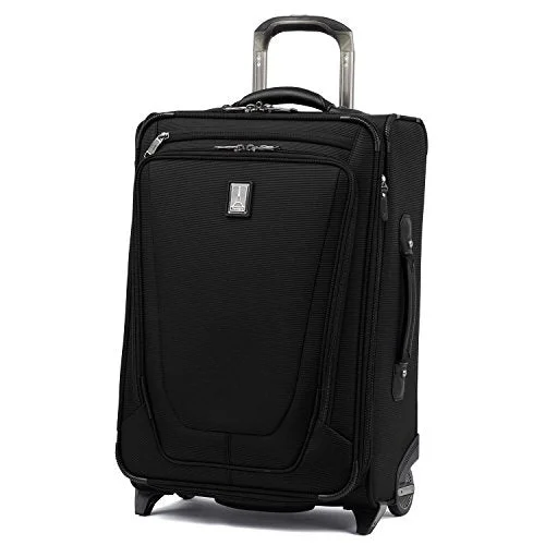 suitcase with space-saving design-suitcase cleaning for wear-Travelpro Luggage Crew 11 22" Carry-on Expandable Rollaboard w/Suiter and USB Port, Black