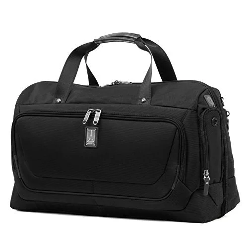 suitcase that reduces packing stress-suitcase for outdoor travel-Travelpro Luggage Crew 11 22" Carry-on Smart Duffel with Suiter w/USB Port, Black