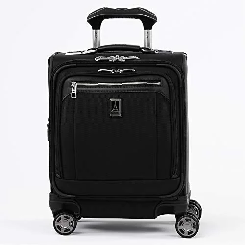 suitcase with best impact absorption-suitcase for wild travel-Travelpro Luggage Platinum Elite 16" Carry-on Spinner Tote with USB Port, Shadow Black