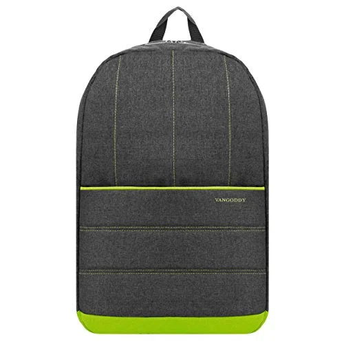 best slim waterproof backpack -Affordable backpack for outdoor-Vangoddy Green Trim Slim Laptop Backpack For Microsoft Surface Book / Surface Pro Series /