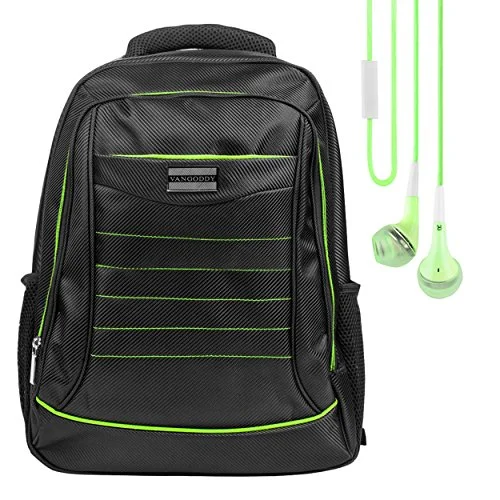 waterproof commuter backpack with smart features -Backpack for wide trails-Vangoddy Universal Padded Zipper Backpack Satchel Travel Casual Daypack (Green) For Lenovo Yoga 710