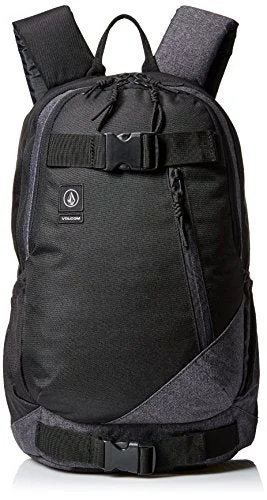 military-style backpack with reinforced stitching -Stylish hiking backpack-Volcom Unisex Substrate Backpack, Ink Black, One Size