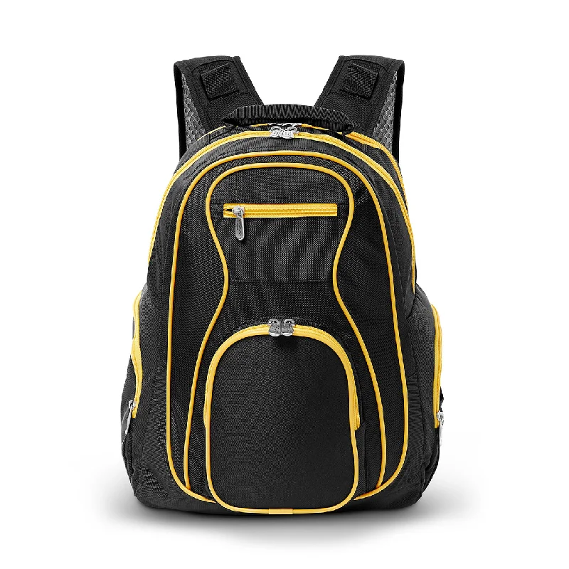 backpacks for college students with laptop sleeve-Backpacks with lateral pockets-Yellow Laptop Backpack