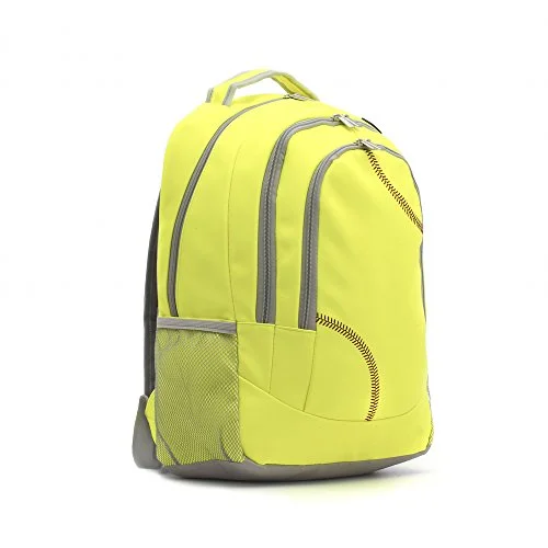 stylish mini leather backpack -Backpack for beach trips-Zumer Sport Unisex Backpack, Softball Yellow, One Size